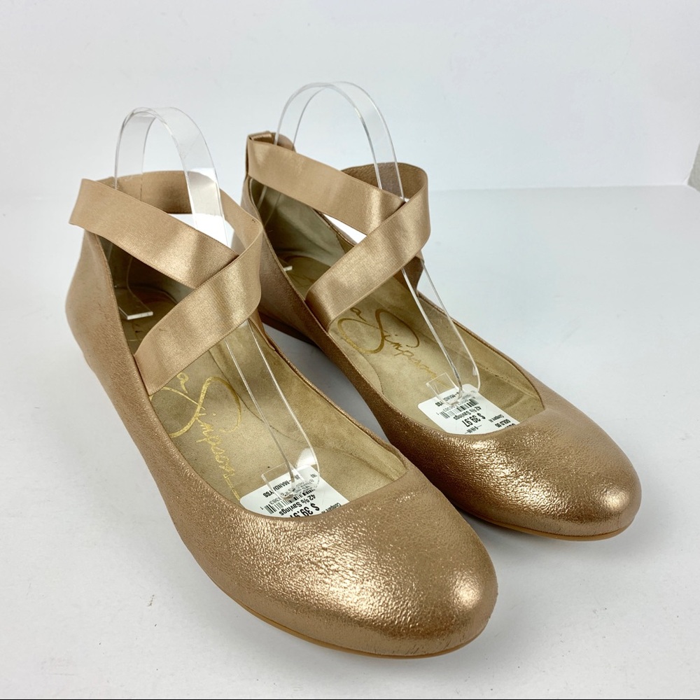 Jessica Simpson Manday Gold Ballet Flats